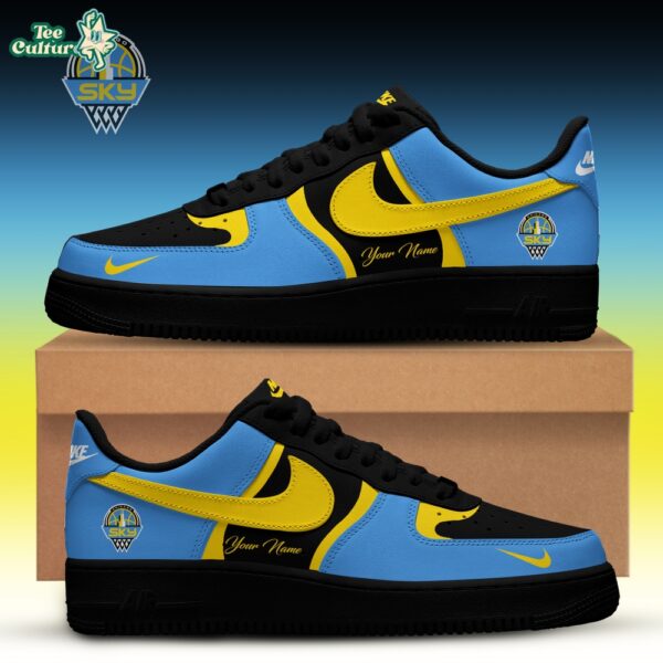 Chicago Sky WNBA x Back 2 Black Edition Nike Air Force 1 Low Custom Shoes for Fans