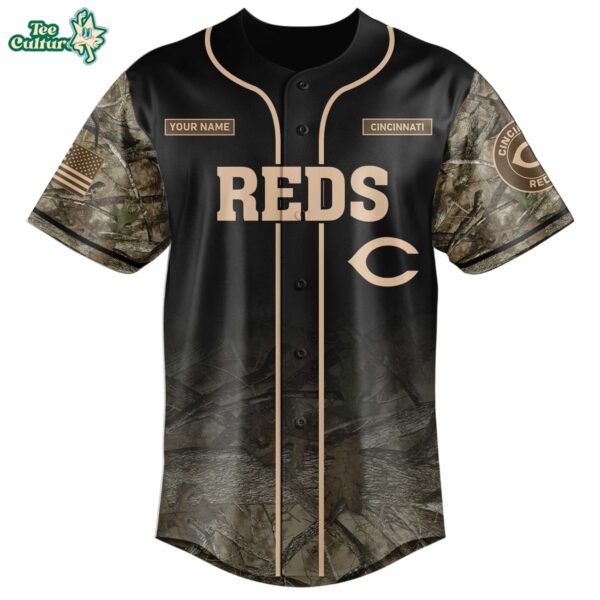 Cincinnati Reds Deer Hunting Limited Edition Baseball Jersey by Teesculture.com