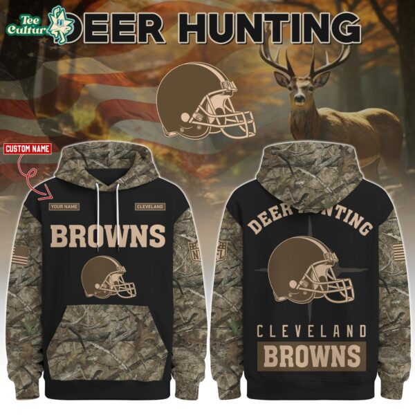 Cleveland Browns Deer Hunting Limited Edition Hoodie – NFL Hunting Hoodie for Fans