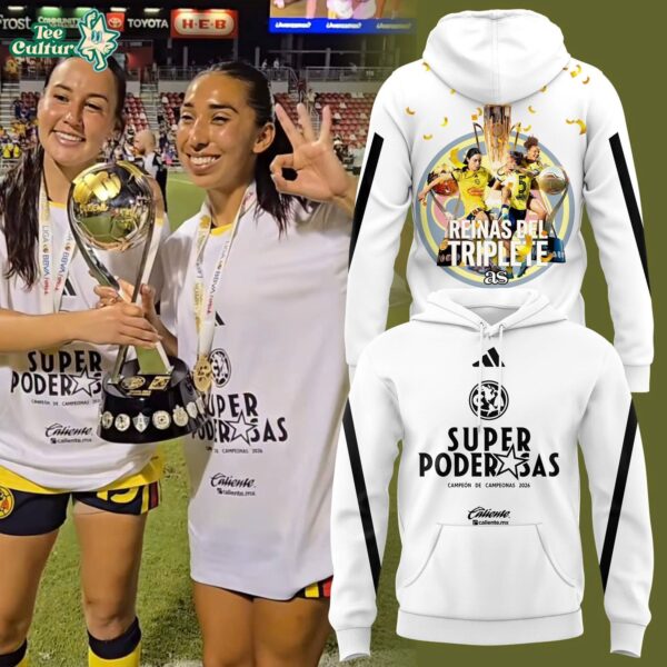 Club América Super Poderosas Reinas Del Triplete White Hoodie