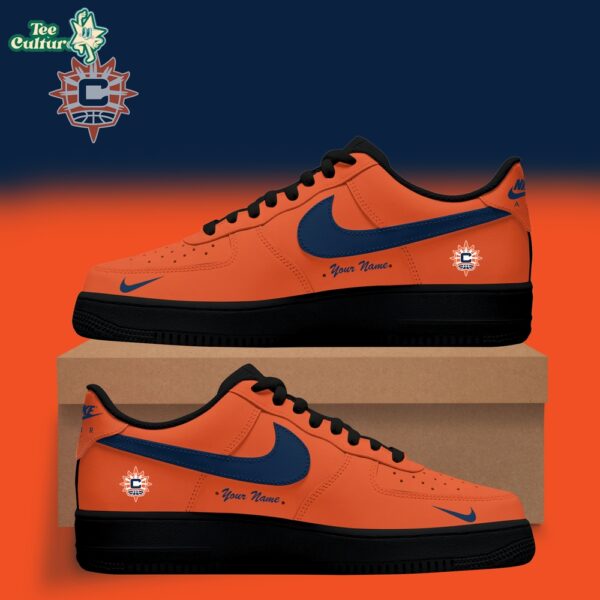 Connecticut Sun WNBA x Back 2 Black Edition Nike Air Force 1 Low Custom Shoes for Fans V2
