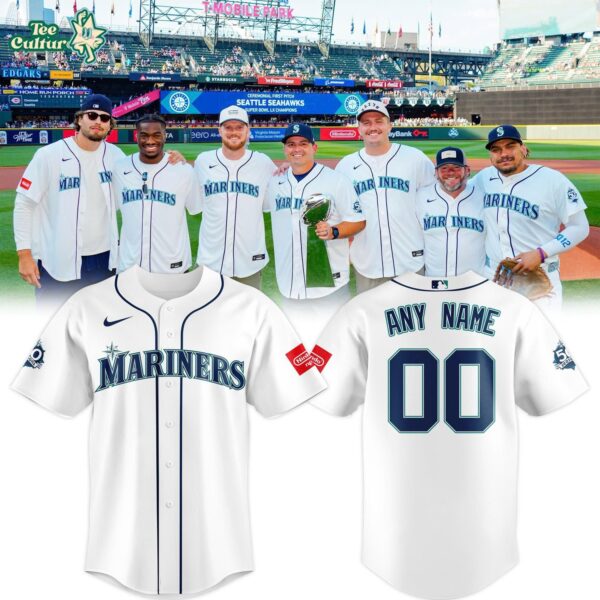 Custom Seattle Mariners Baseball Jersey White Home Edition