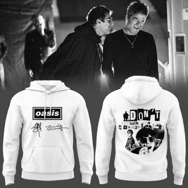 Oasis: Don’t Look Back in Anger 30th Signature Limited White Hoodie V2