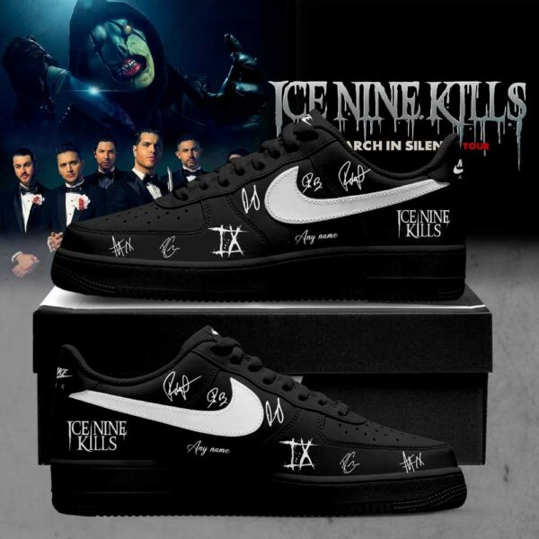 Ice Nine Kills March In Silence Tour 2026 Signature Custom Name Nike Air Force 1 Low Sneakers