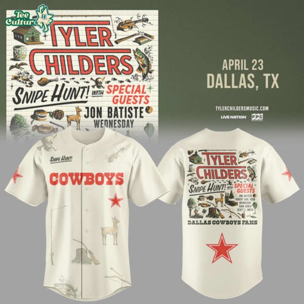Dallas Cowboys x Tyler Childers concert on April 23 in Dallas, TX  Snipe Hunt Tour Baseball Jersey