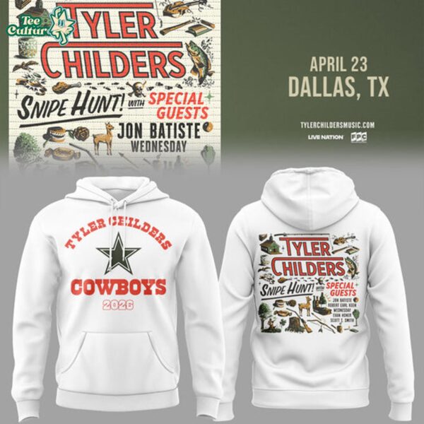 Dallas Cowboys x Tyler Childers concert on April 23 in Dallas, TX Snipe Hunt Tour Hoodie V2