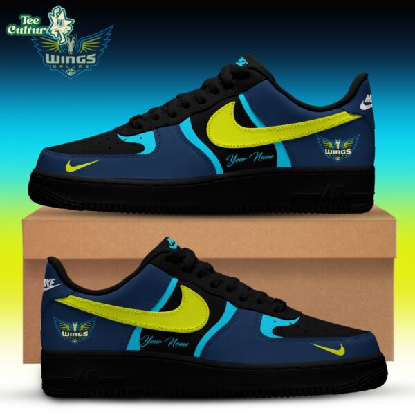 Dallas Wings x Back 2 Black Edition Custom Air Force 1 Sneakers For Fans