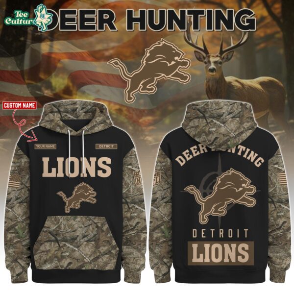 Detroit Lions Deer Hunting Limited Edition Hoodie – NFL Hunting Hoodie for Fans
