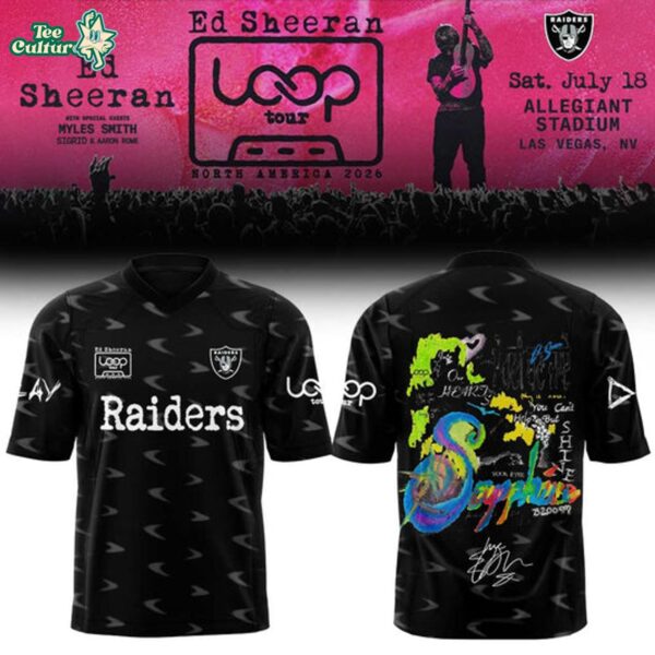 Ed Sheeran The Loop Tour 2026 in Allegiant Stadium Signature Limited Edition Football Jersey