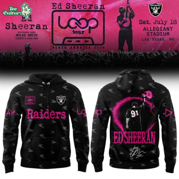Ed Sheeran The Loop Tour 2026 in Allegiant Stadium Signature Limited Edition Hoodie V2