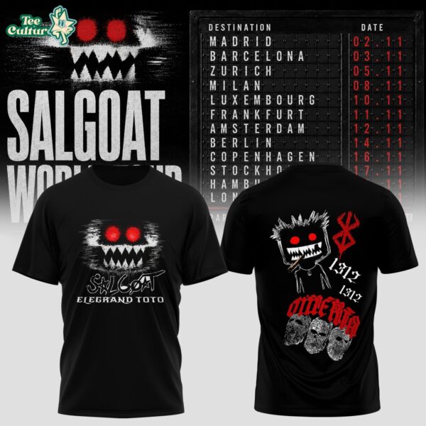 Elgrandetoto Salgoat World Tour Graphic T-Shirt
