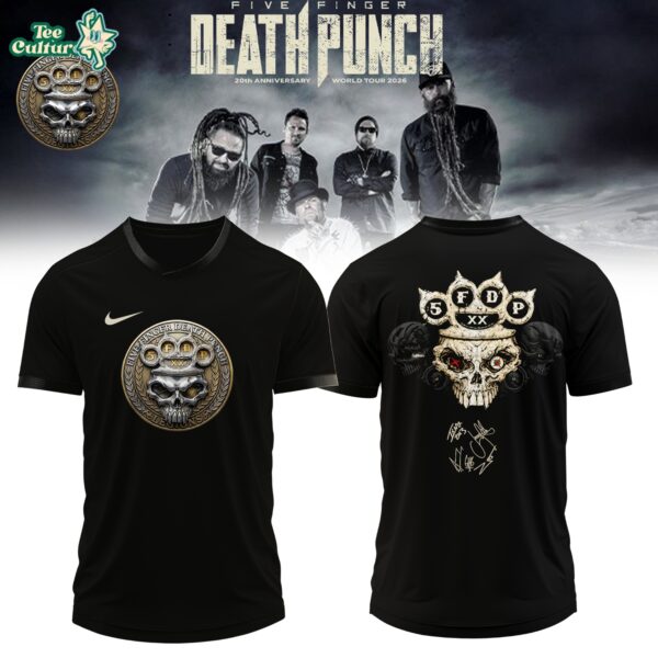 Five Finger Death Punch Hits Me Tour 2026 Signed Custom Football Jersey