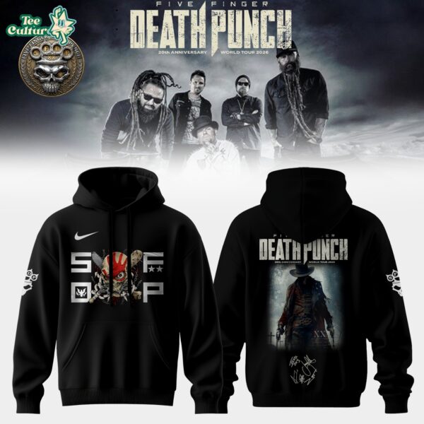Five Finger Death Punch Hits Me Tour 2026 Signed Pullover Hoodie