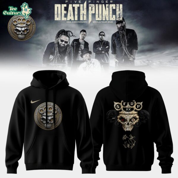 Five Finger Death Punch Hits Me Tour 2026 Signed Pullover Hoodie Ver2