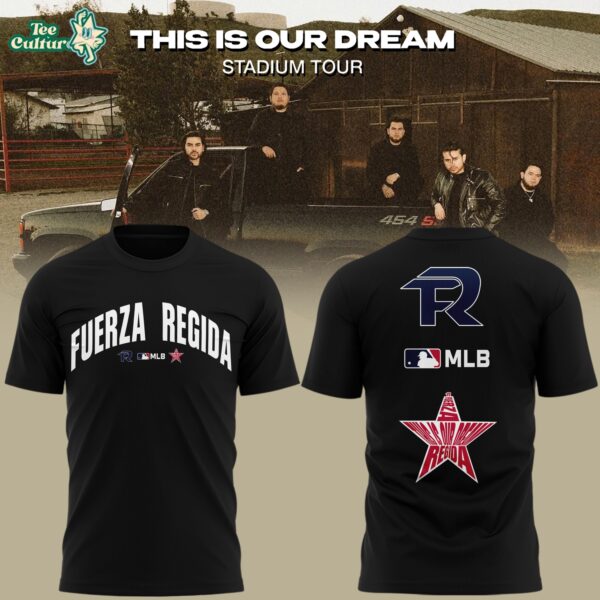 Fuerza Regida x MLB This Is Our Dream Stadium Tour 2026 Black Graphic T-Shirt
