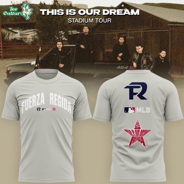 Fuerza Regida x MLB This Is Our Dream Stadium Tour 2026 Gray Graphic T-Shirt