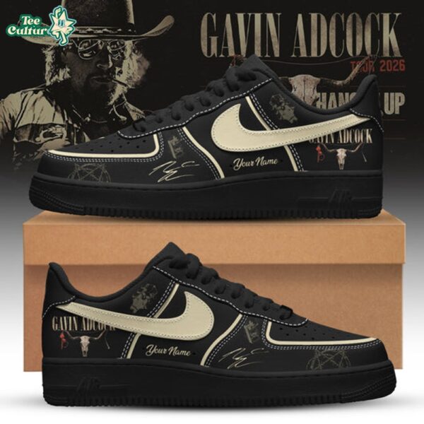 Gavin Adcock Steer Skull Distressed Fleece Air Force 1 Sneakers