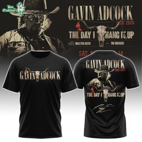 Gavin Adcock Steer Skull Distressed Fleece T-Shirt