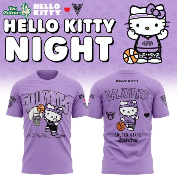 Golden State Valkyries 2026 Hello Kitty Special Edition Purple Shirt