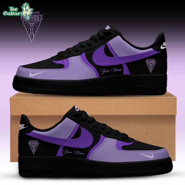 Golden State Valkyries x Back 2 Black Edition Custom Air Force 1 Sneakers For Fans