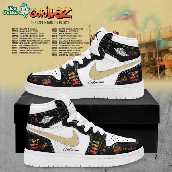 Gorillaz The Mountain Tour 2026-2027 Signature Custom Name Air Jordan Shoes