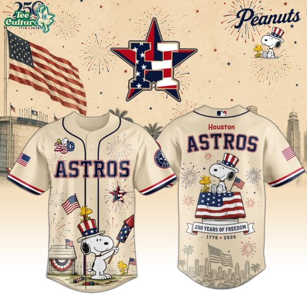 Houston Astros x Peanuts USA 250th Anniversary 2026 Limited Edition Baseball Jersey