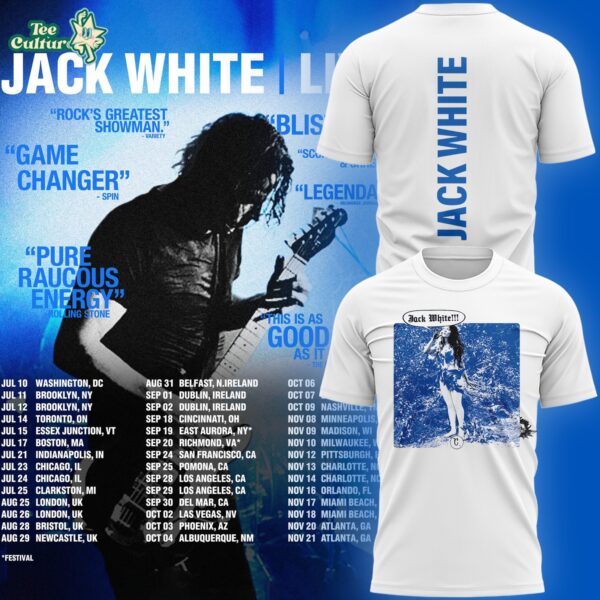 Jack White Live 2026 Tour Limited Edition White Shirt