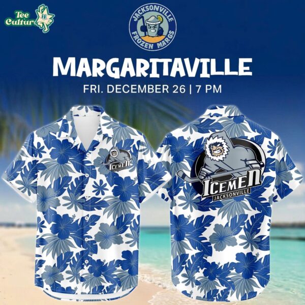 Jacksonville Icemen 2026 Margaritaville Night Premium Limited Hawaiian Shirt