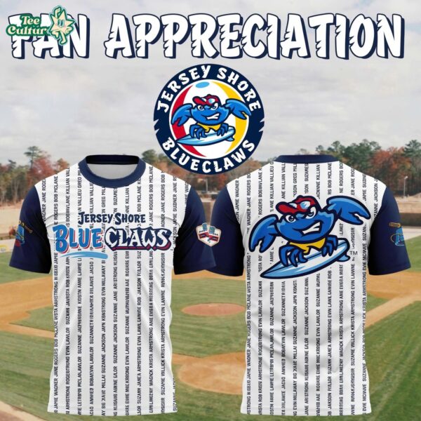 Jersey Shore BlueClaws Fan Appreciation 2026 Limited Edition Graphic T-Shirt