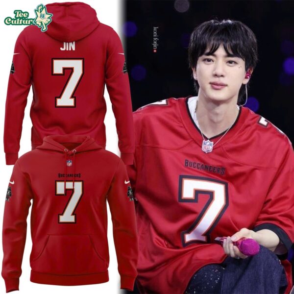 Jin BTS x Tampa Bay Buccaneers Limited Edition Unisex Hoodie