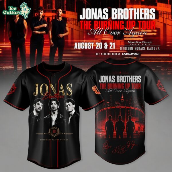 Jonas Brothers The Burning Up Tour 2026 Baseball Jersey