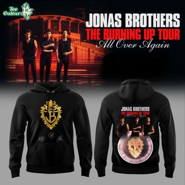 Jonas Brothers The Burning Up Tour All Over Again 2026 Concert Hoodie V2