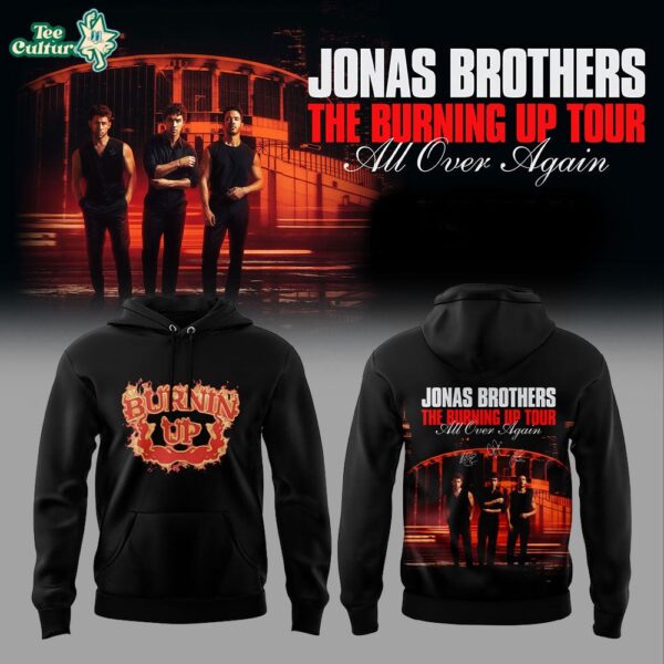 Jonas Brothers The Burning Up Tour All Over Again 2026 Concert Hoodie V3