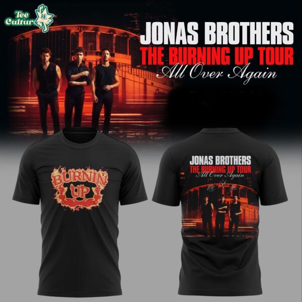 Jonas Brothers The Burning Up Tour All Over Again 2026 Concert T-Shirt V3