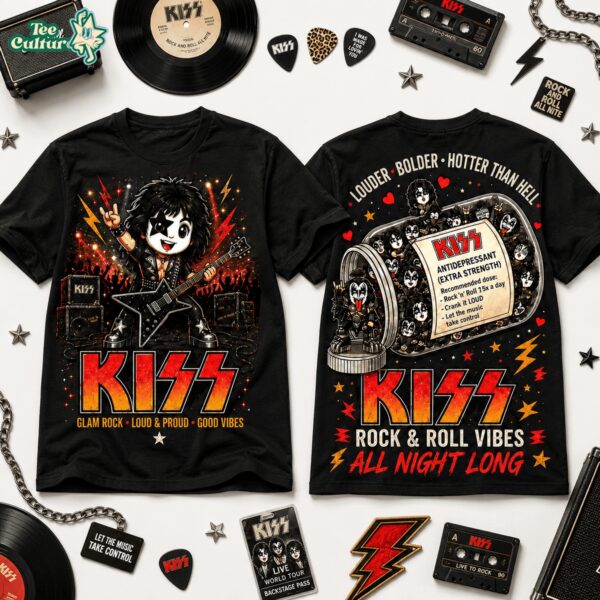 Kiss Band Rock & Roll All Nite Graphic Shirt