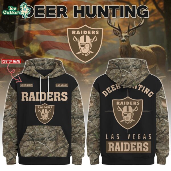 Las Vegas Raiders Deer Hunting Limited Edition Hoodie – NFL Hunting Hoodie for Fans