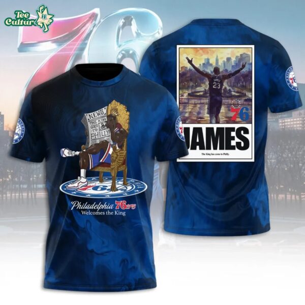 LeBron James X Philadelphia 76ers 3D All Over Print Shirt