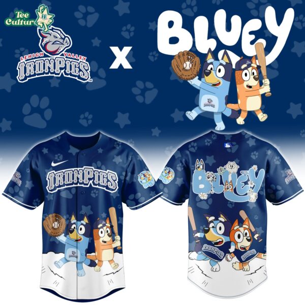 Lehigh Valley Ironpigs X Bluey Night 2026 Limited Edition Baseball Jersey