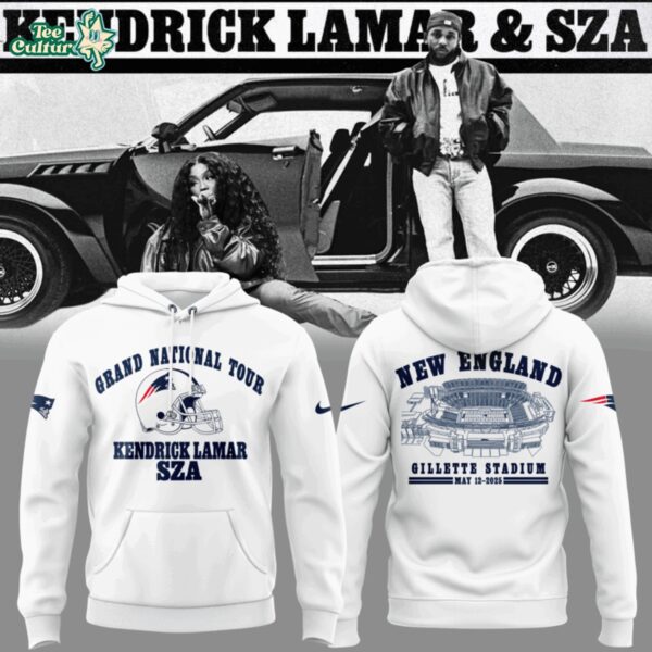 Limited Edition Grand National Tour X New England Patriots White Hoodie
