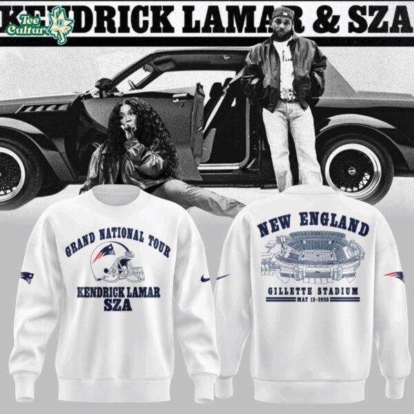 Limited Edition Grand National Tour X New England Patriots White Sweatshirt