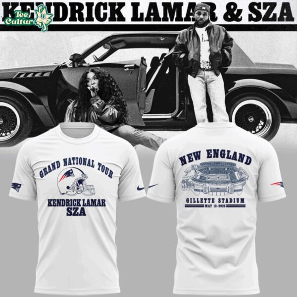 Limited Edition Grand National Tour X New England Patriots White Tshirt