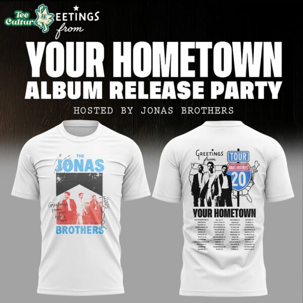 Limited Edition Greetings From Your Hometown Jonas Brothers Tour Concert T-Shirt