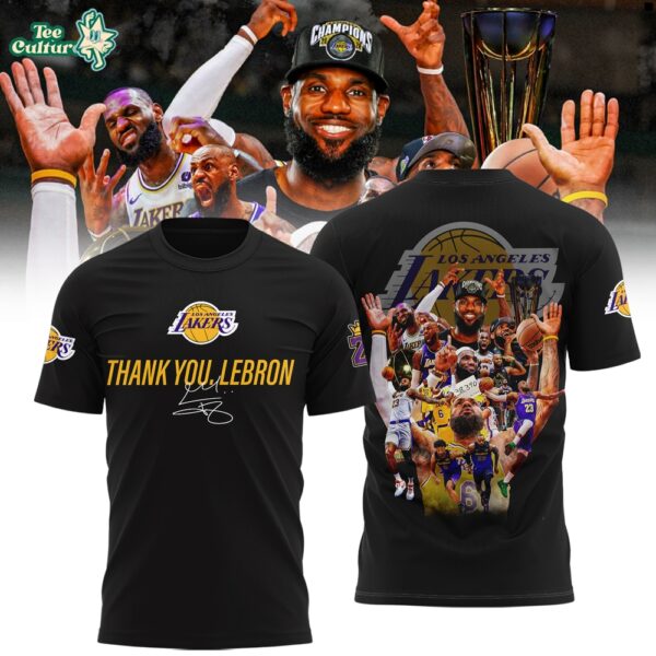 Limited Edition Los Angeles Lakers Thank You LeBron James Graphic T-Shirt