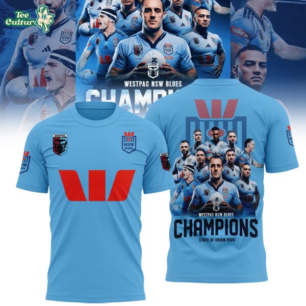 Limited Edition NSW Blues 2026 State Of Origin Champions Champions Shirt V3