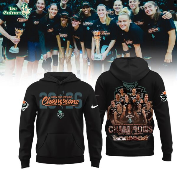 Limited Edition New York Liberty 2026 WNBA Commissioner's Cup Champions Hoodie