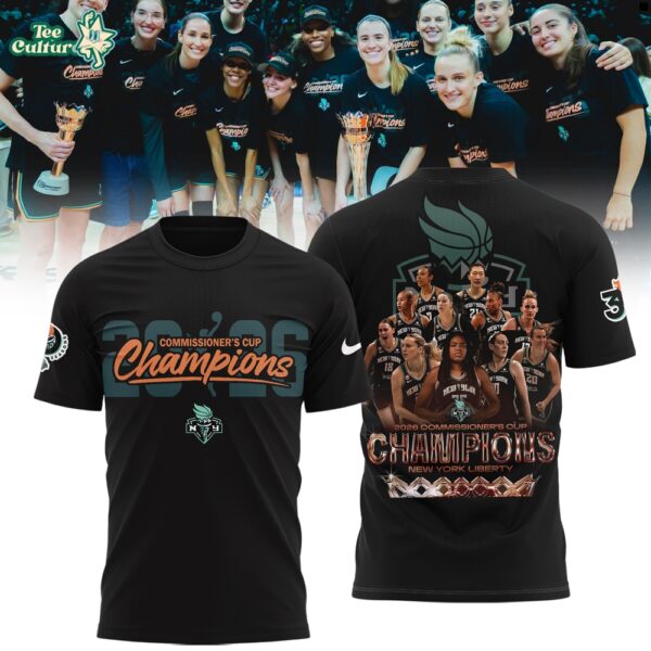 Limited Edition New York Liberty 2026 WNBA Commissioner's Cup Champions T-Shirt