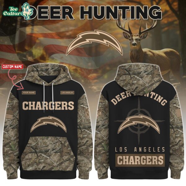 Los Angeles Chargers Deer Hunting Limited Edition Hoodie – NFL Hunting Hoodie for Fans