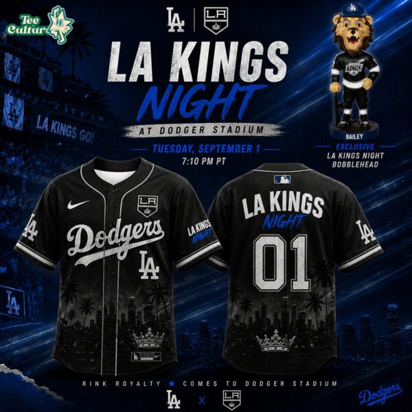 Los Angeles Dodgers La Kings Night Limited Edition Baseball Jersey