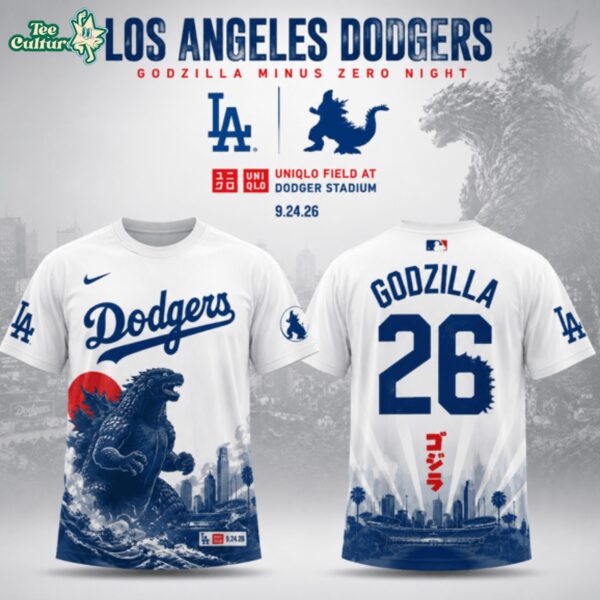 Los Angeles Dodgers x Godzilla Minus Zero Night 2026 Graphic T-Shirt