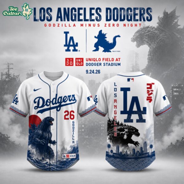 Los Angeles Dodgers x Godzilla Minus Zero Night 2026 Limited Edition Baseball Jersey